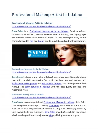 Professional Makeup Artist in Udaipur - slide 1