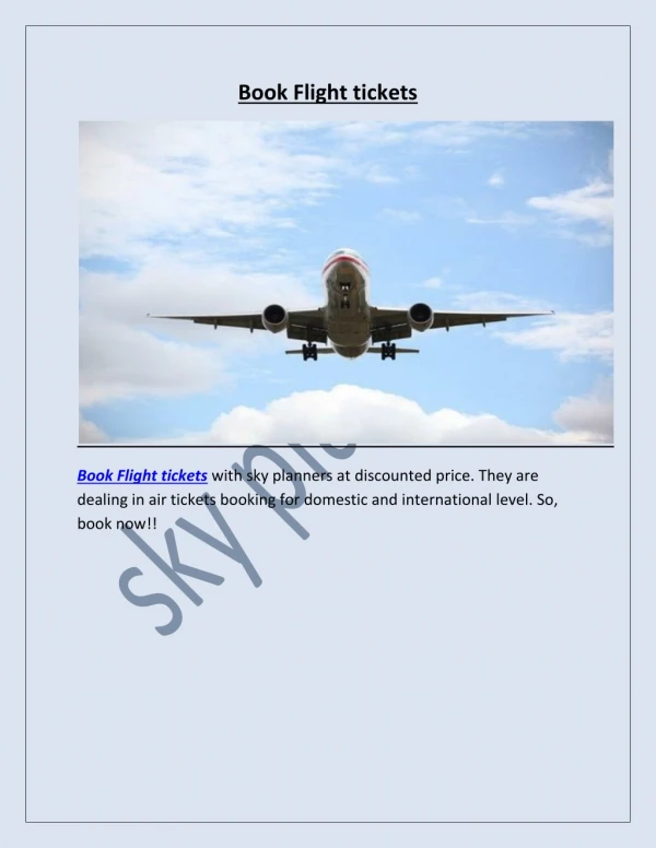 book flight tickets