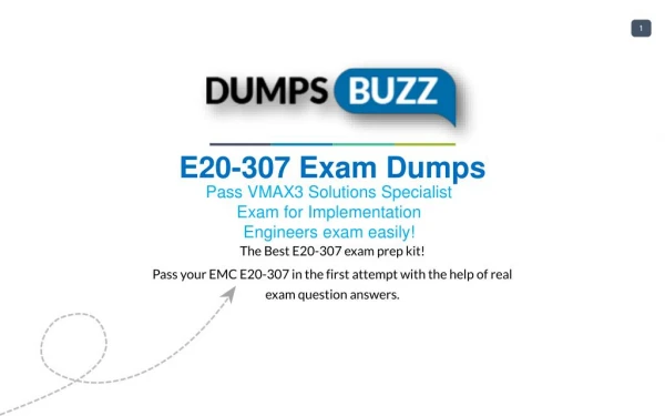 Improve Your E20-307 Test Score with E20-307 VCE test questions