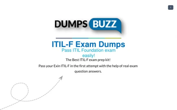 The best way to Pass ITIL-F Exam with VCE new questions