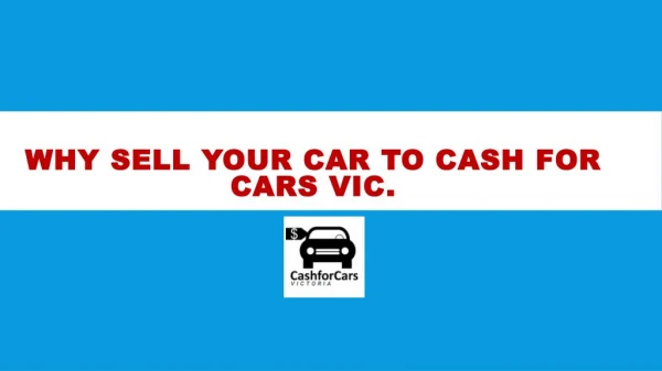 Cash for cars Melbourne