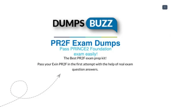 Latest and Valid PR2F Braindumps - Pass PR2F exam with New sample questions