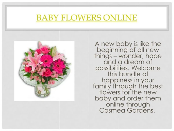 Baby Flowers Online