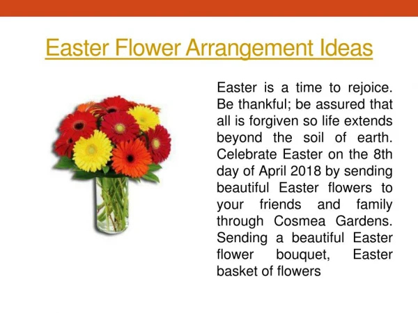 Easter Basket Flower Arrangement