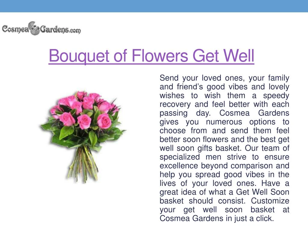 bouquet of flowers get well