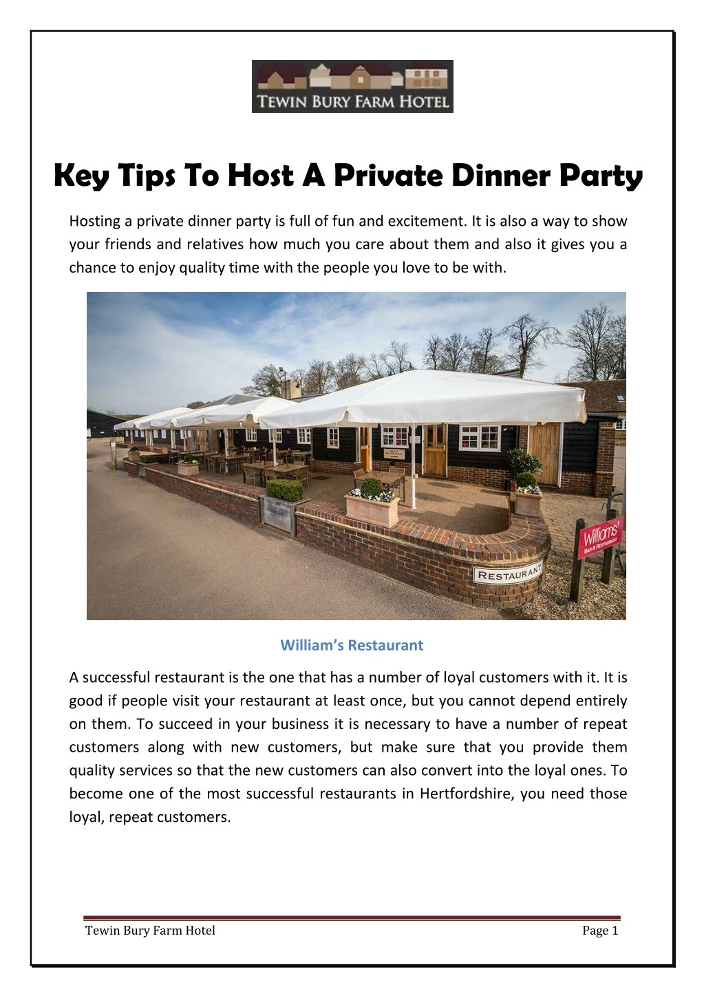 key tips to host a private dinner party
