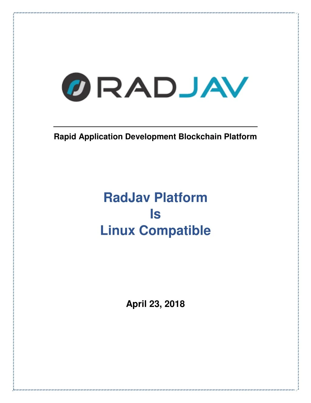 rapid application development blockchain platform