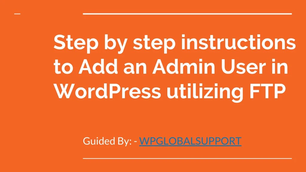 step by step instructions to add an admin user