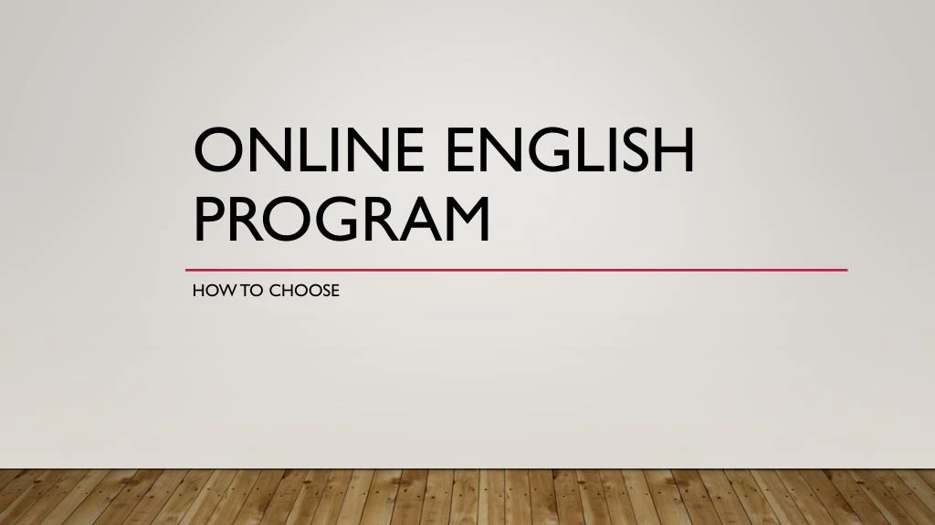 online english program