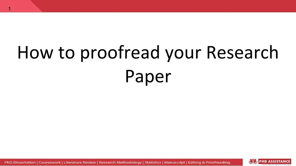 how to proofread your research paper