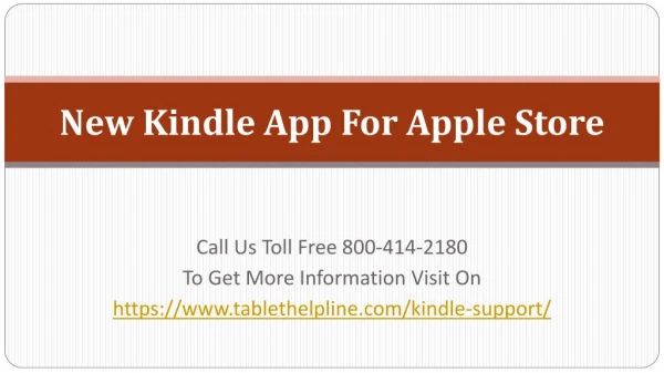 New Kindle App For Apple Store