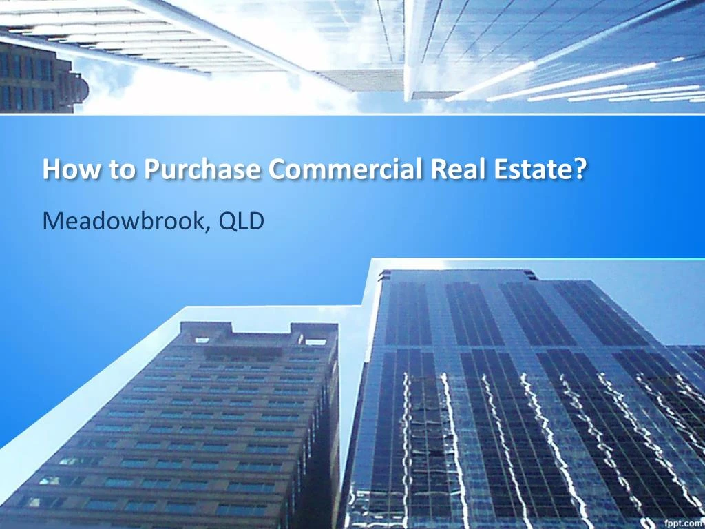 how to purchase commercial real estate