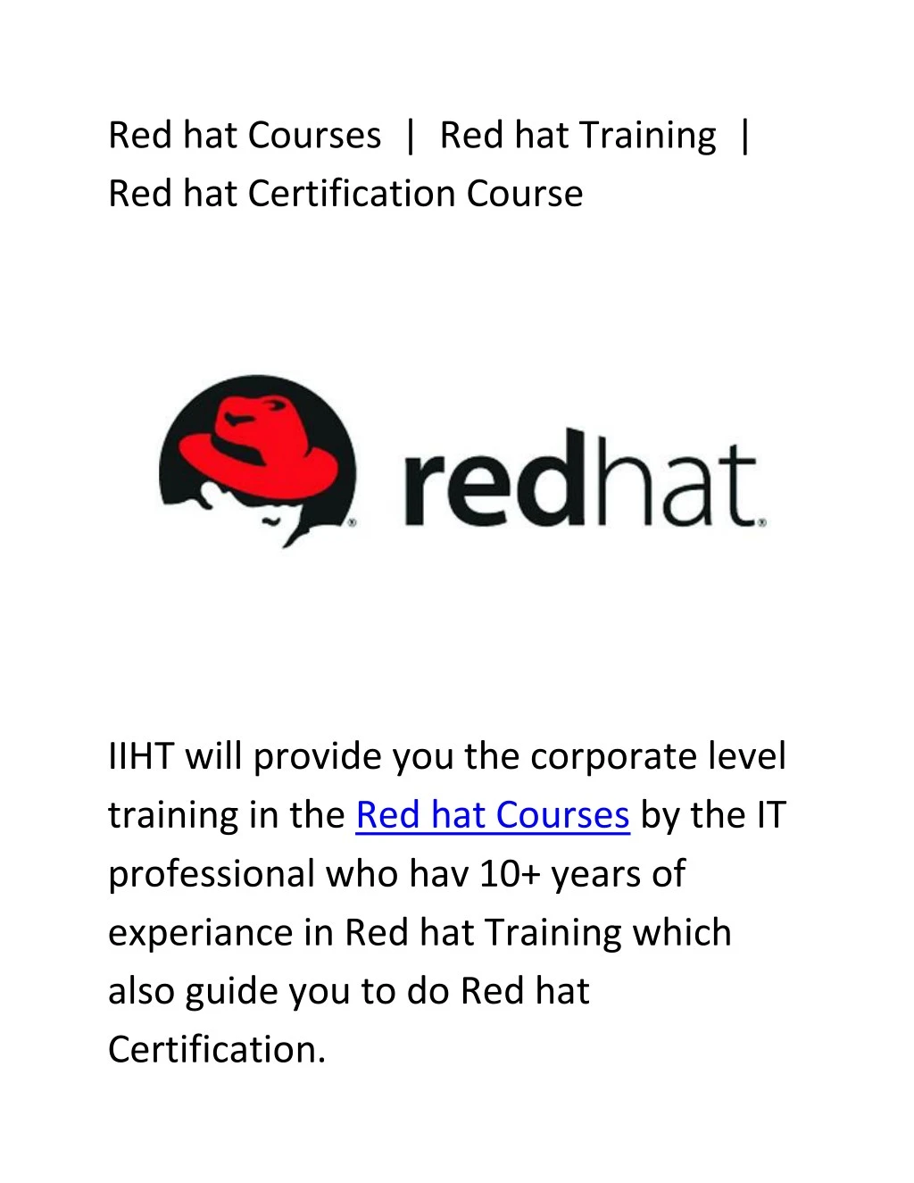 red hat courses red hat training