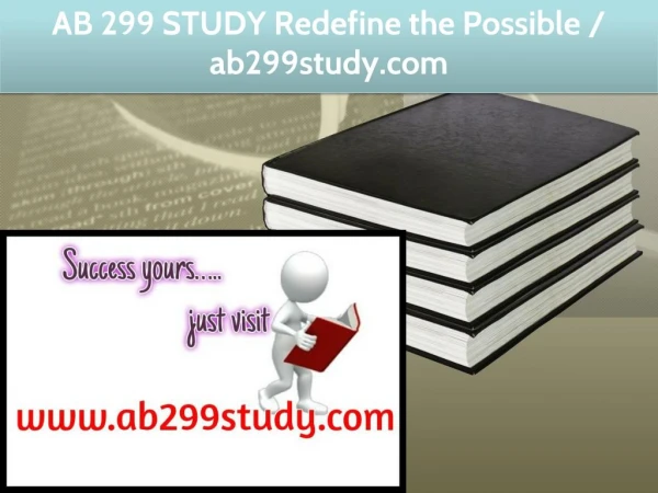 AB 299 STUDY Redefine the Possible / ab299study.com