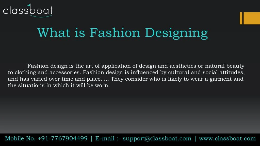 what is fashion designing