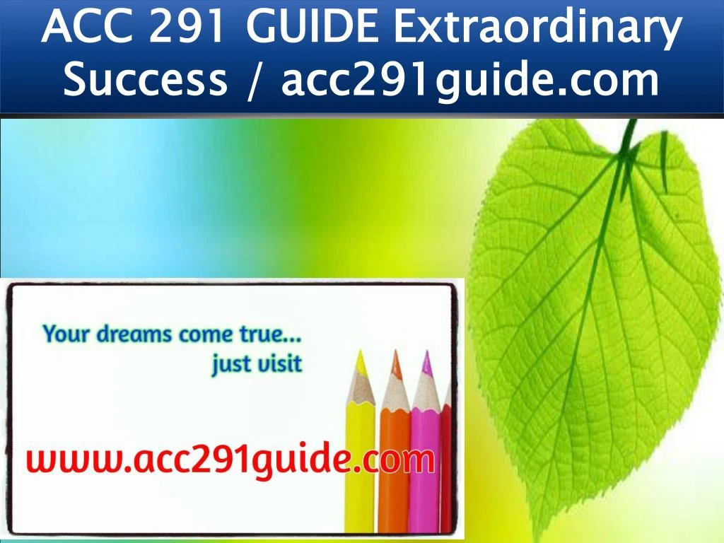 acc 291 guide extraordinary success acc291guide