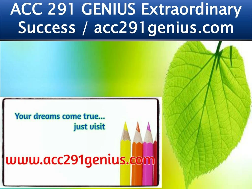acc 291 genius extraordinary success acc291genius