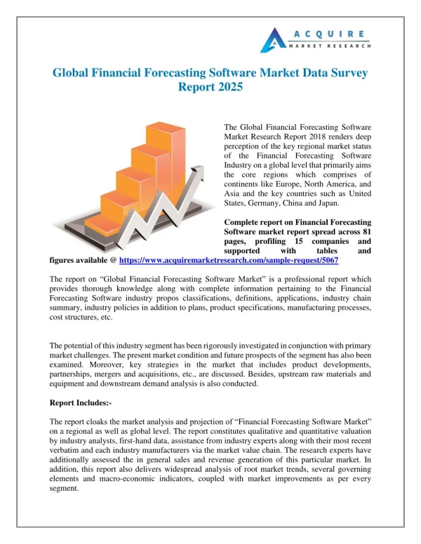 Global Financial Forecasting Software Industry 2018 Market Growth, Trends and Demands Research Report