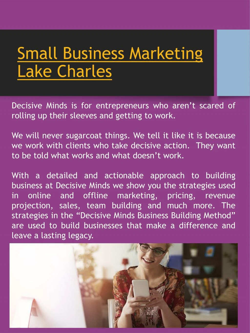 small business marketing lake charles