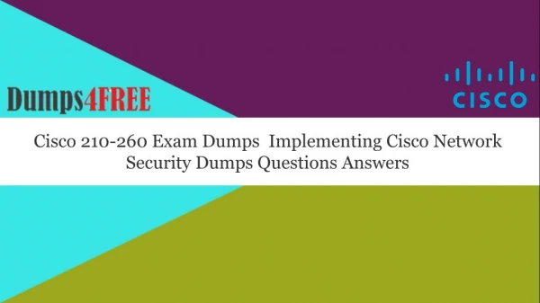 Cisco 210-260 Braindumps Actual Exam Question Answers