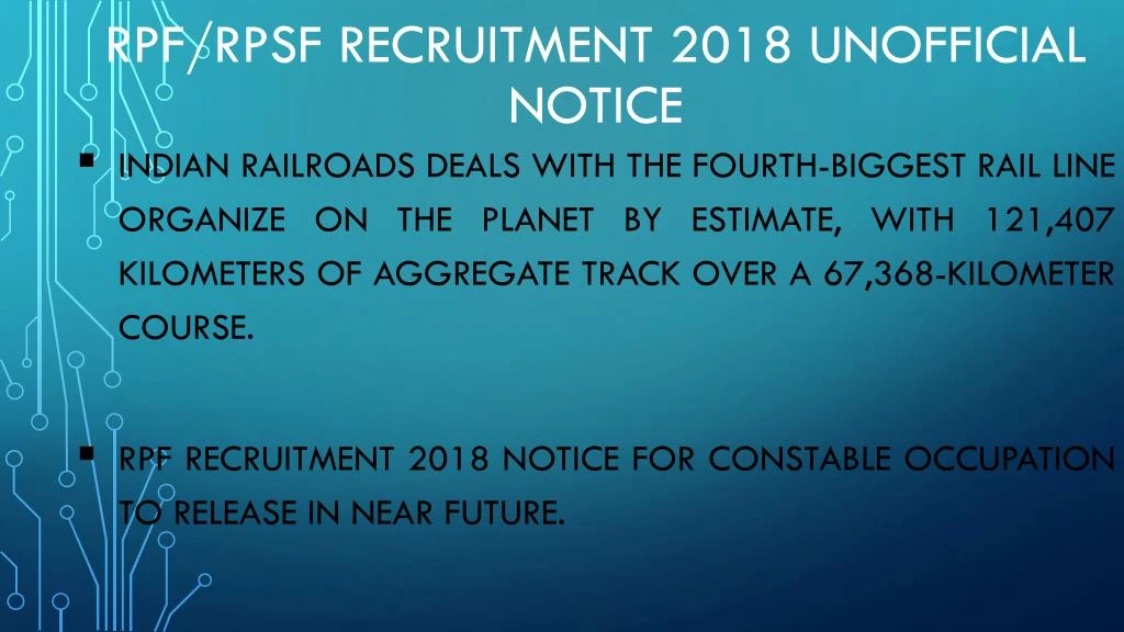 rpf rpsf recruitment 2018 unofficial notice