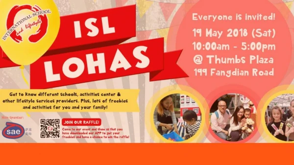 ISL Lohas for After-School Activities on 19 May at Thumbs Plaza