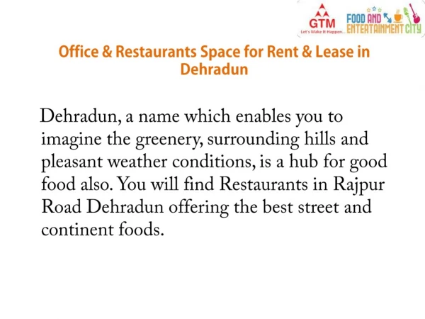 Space for Rent and Lease in Dehradun