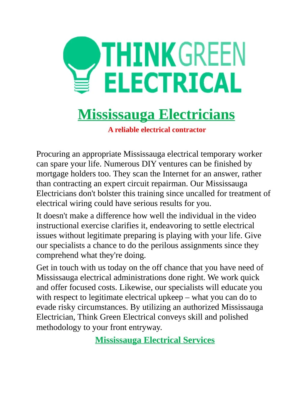 mississauga electricians a reliable electrical