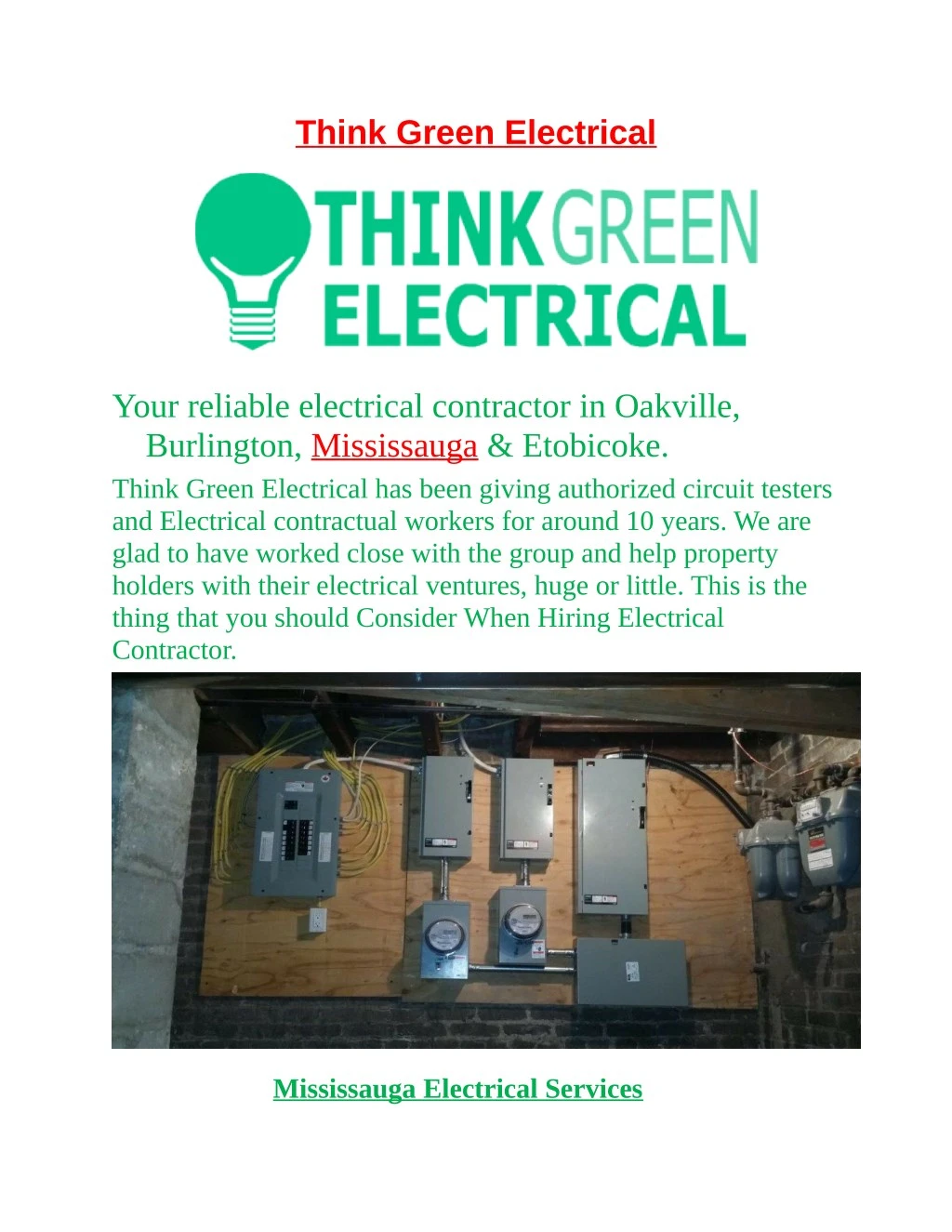 think green electrical