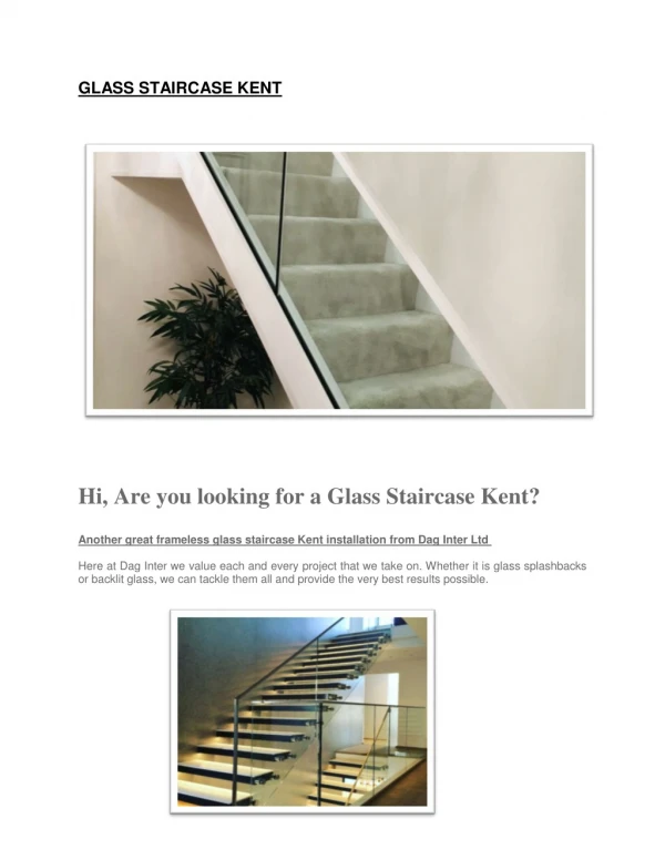 Glass Staircase Kent