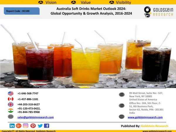 Australia Soft Drinks Market Outlook 2024: Global Opportunity & Growth Analysis, 2016-2024