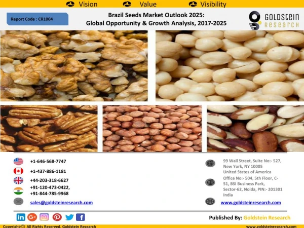 Brazil Seeds Market Outlook 2025: Global Opportunity & Growth Analysis, 2017-2025