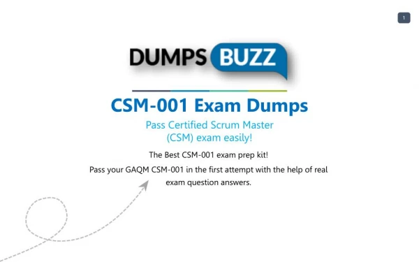 CSM-001 PDF Test Dumps - Free GAQM CSM-001 Sample practice exam questions