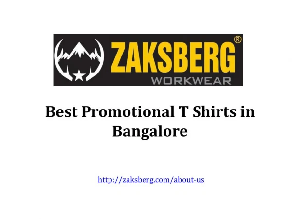 Best Promotional T Shirts in Bangalore
