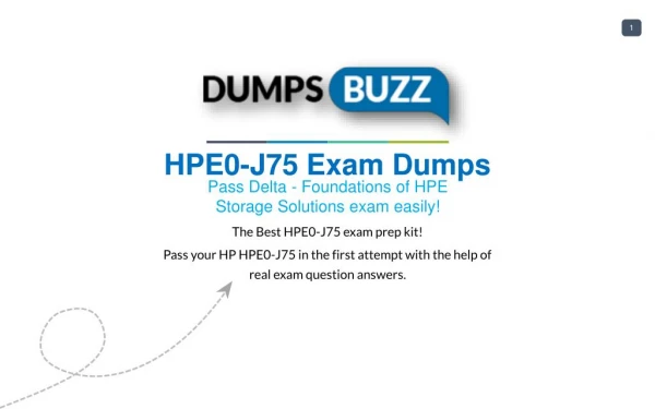 HP HPE0-J75 Dumps Download HPE0-J75 practice exam questions for Successfully Studying