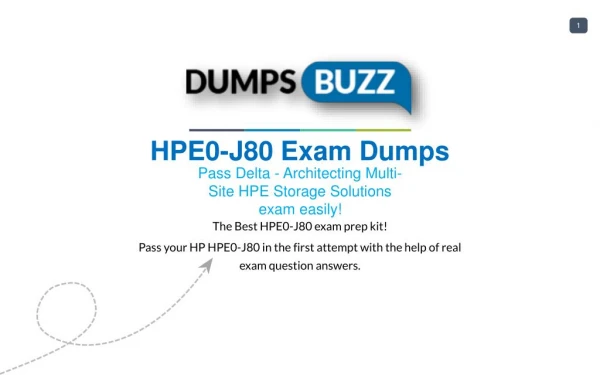 Improve Your HPE0-J80 Test Score with HPE0-J80 VCE test questions