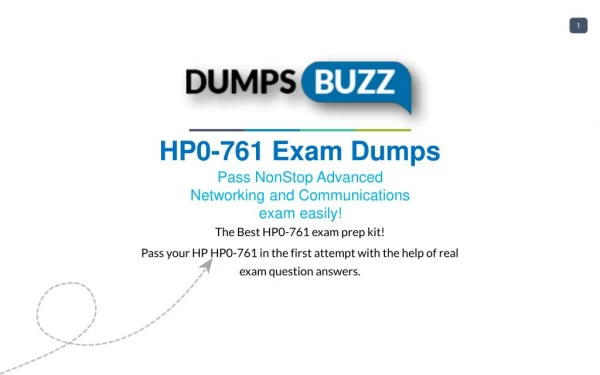 New HP0-761 VCE exam questions with Free Updates