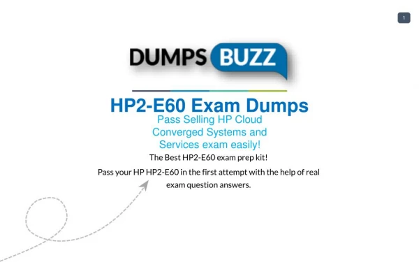 Purchase REAL HP2-E60 Test VCE Exam Dumps