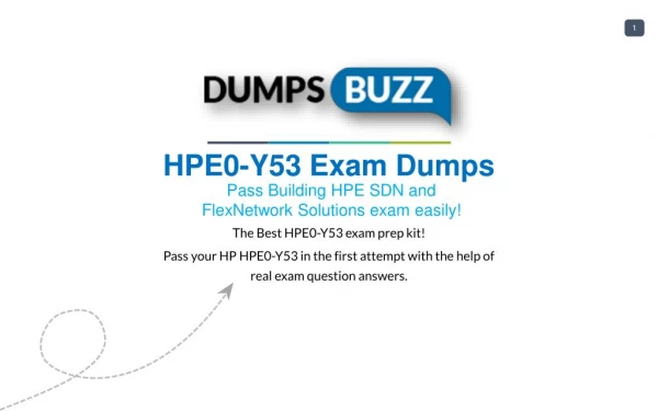 Valid HPE0-Y53 Braindumps - Pass HP HPE0-Y53 Test in 1st attempt