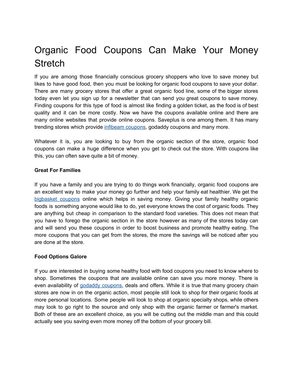 organic food coupons can make your money stretch