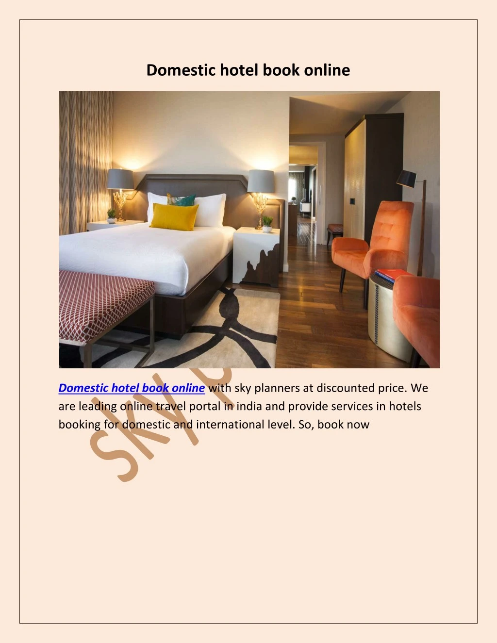 domestic hotel book online