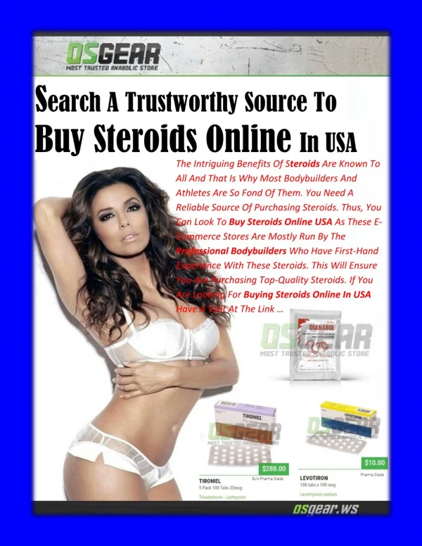 Search A Trustworthy Supplier To Buy Steroids Online In USA