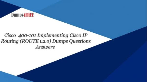 Cisco 300-101 Dumps Question Answers | Latest Cisco 300-101 Braindumps