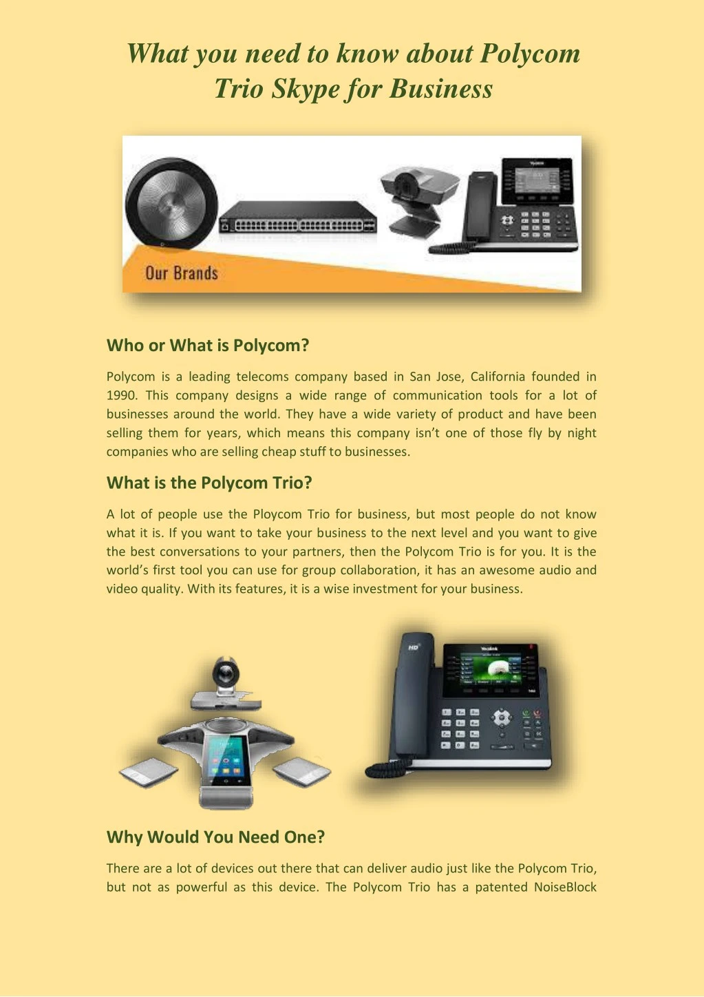 what you need to know about polycom trio skype