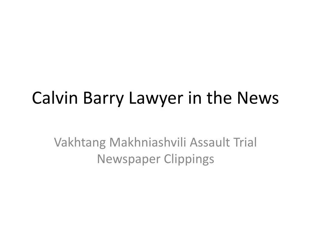 calvin barry lawyer in the news