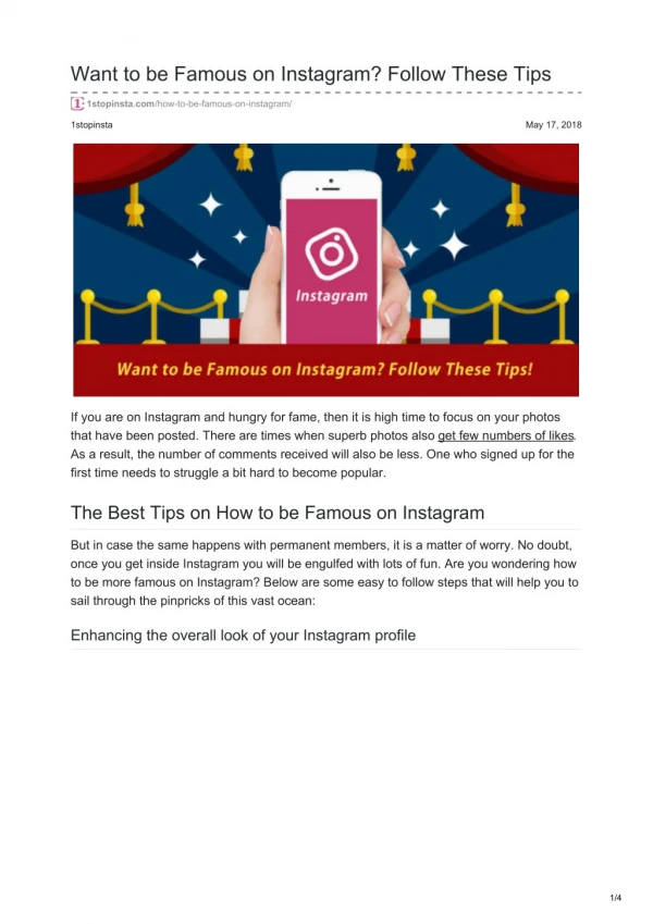Want to be Famous on Instagram? Follow These Tips