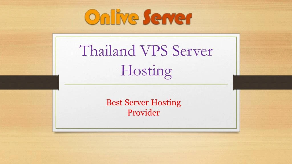 thailand vps server hosting