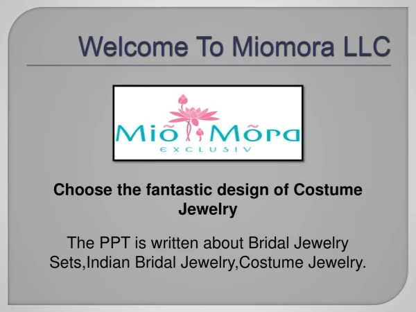 Indian wedding jewelry at miomora.com