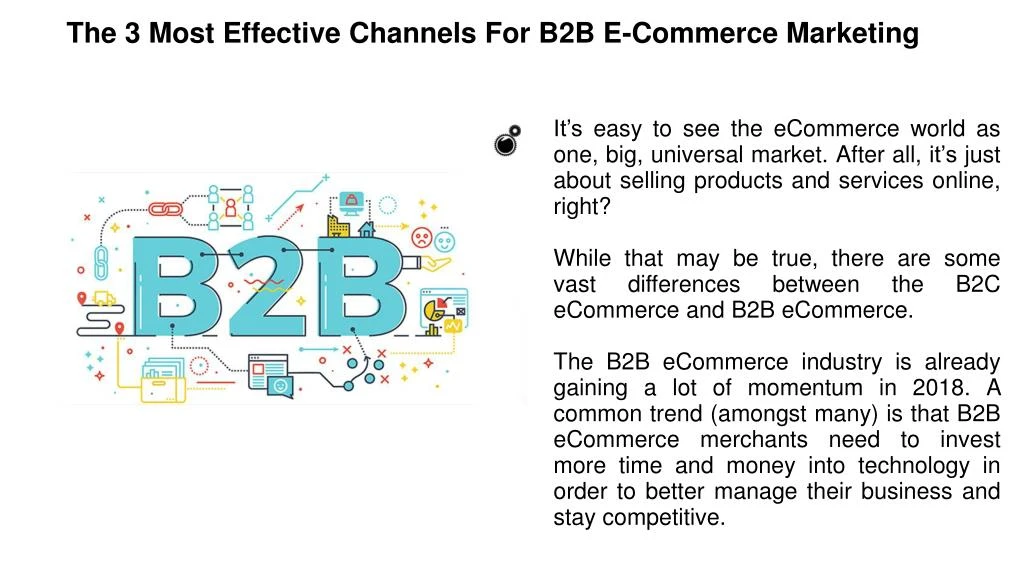 the 3 most effective channels for b2b e commerce