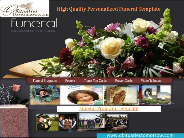 High Quality Personalized Funeral Template